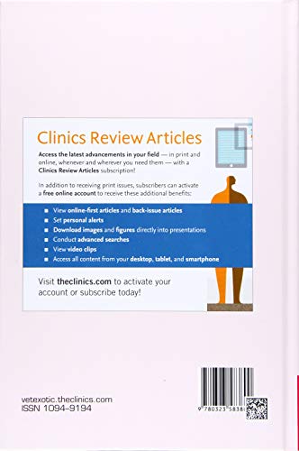 Therapeutics, An Issue of Veterinary Clinics of North America: Exotic Animal Practice (Volume 21-2) (The Clinics: Veterinary Medicine, Volume 21-2) [Hardcover] van Zeeland DVM  MVR  PhD  Dip. ECZM (Avian  Small mammal)  CPBC, Yvonne R.A.