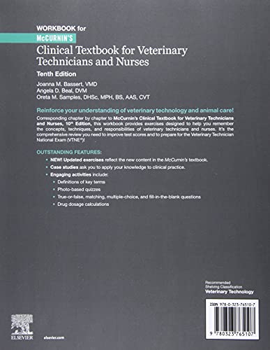 Workbook for McCurnin's Clinical Textbook for Veterinary Technicians and Nurses [Paperback] Bassert, Joanna; Tomedi, John