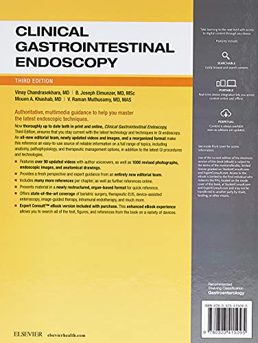 Clinical Gastrointestinal Endoscopy: Expert Consult - Online and Print [Hardcover] Chandrasekhara MD, Vinay; Elmunzer MD  MSc, B. Joseph; Khashab MD, Mouen and Muthusamy MD, V. Raman