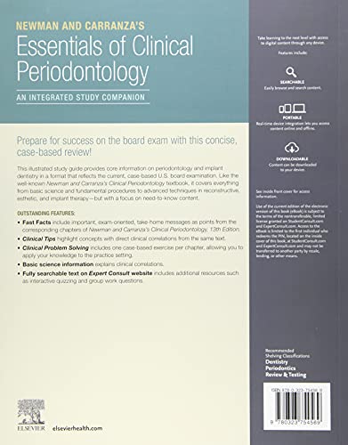 Newman and Carranza's Essentials of Clinical Periodontology: An Integrated Study Companion [Paperback] Newman DDS  FACD, Michael G.; Dragan DDS  DMD  MS, Irina F; Elangovan BDS  DSc  DMSc, Satheesh and Karan MDS, Archana K.