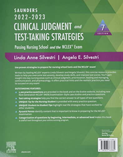 Saunders 2022-2023 Clinical Judgment and Test-Taking Strategies [Paperback] Silvestri, Linda Anne, Ph.D., R.N.; Silvestri, Angela E., Ph.D.; Gray, Eileen H., R.N.